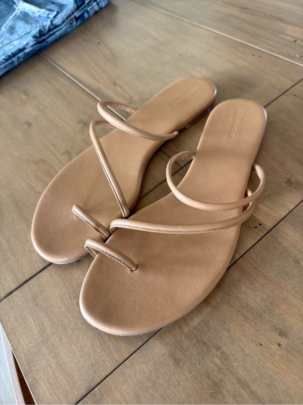 Reformation Ludo Toe Ring Strappy Flat Sandal